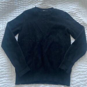 Quince womens Classic Black 100% cashmere black Sweater